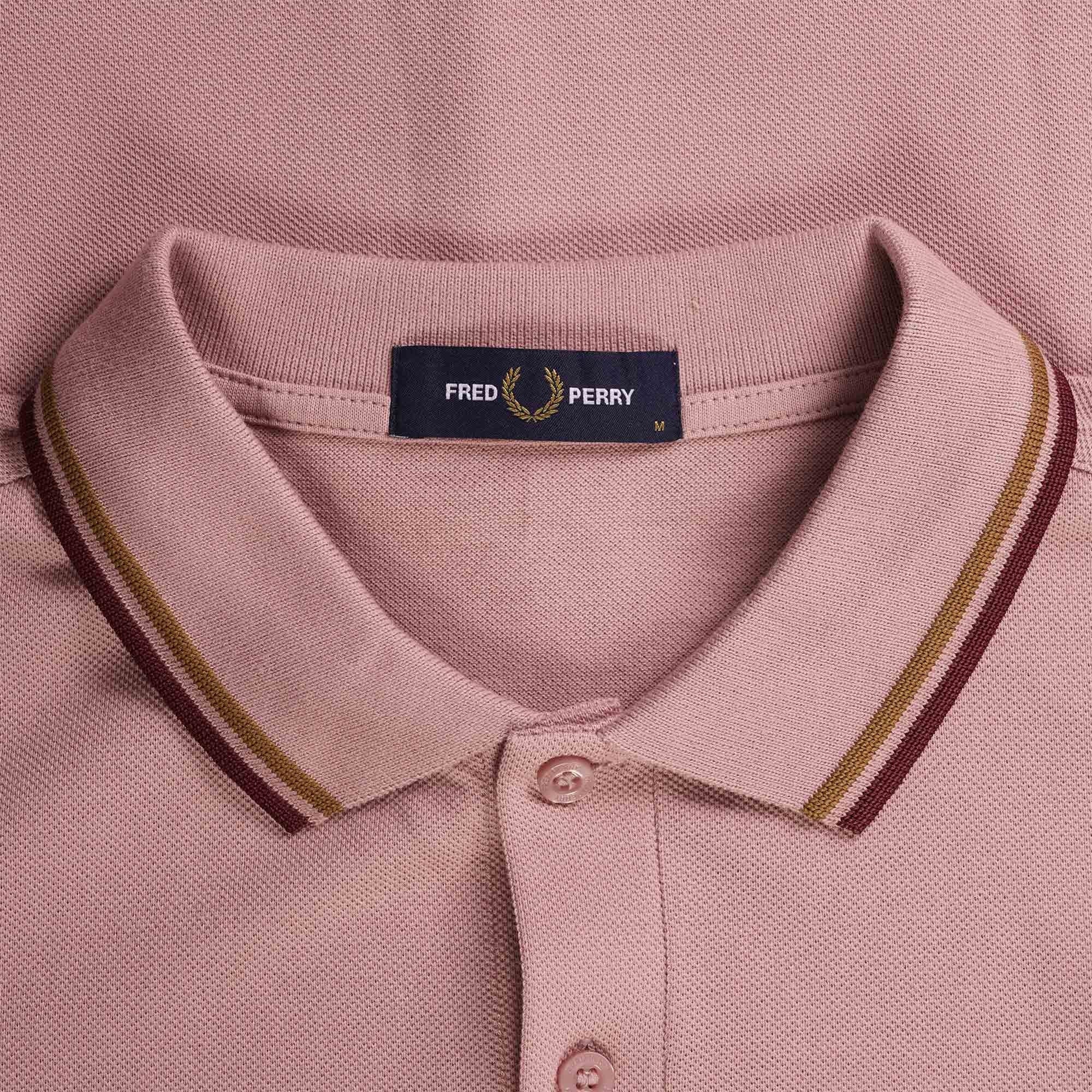Fred Perry M3600 Twin Tipped Polo Shirt - Dusty Rose