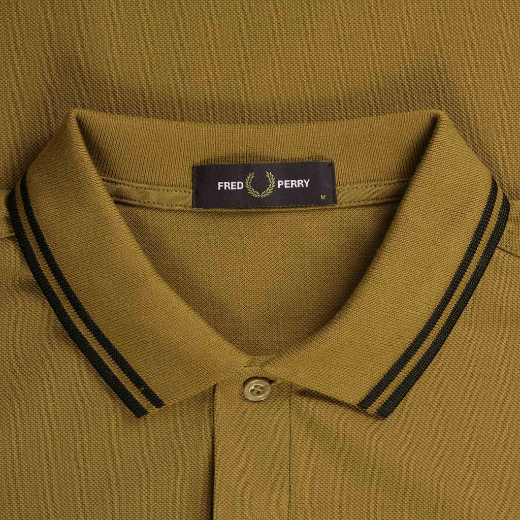 Fred Perry M3600 Twin Tipped Polo Shirt - Dark Caramel