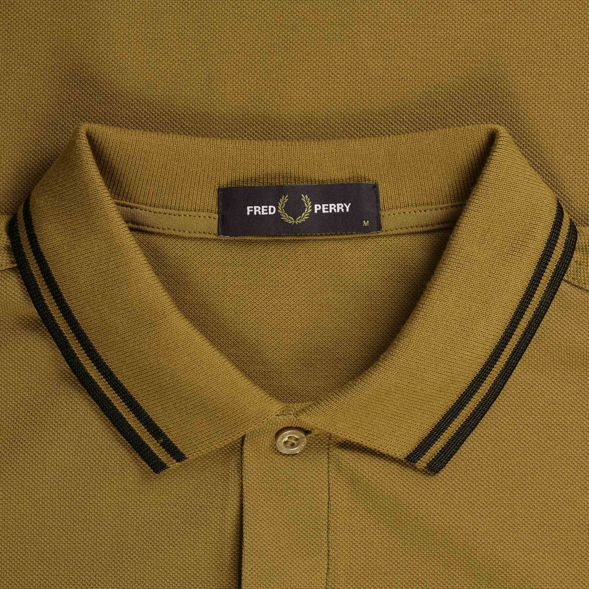 Fred Perry M3600 Twin Tipped Polo Shirt - Dark Caramel
