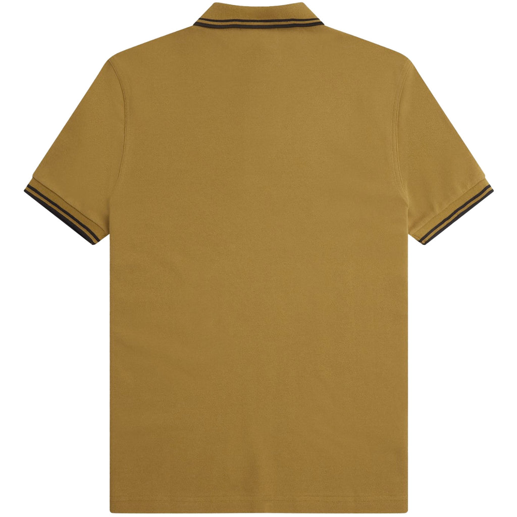 Fred Perry M3600 Twin Tipped Polo Shirt - Dark Caramel