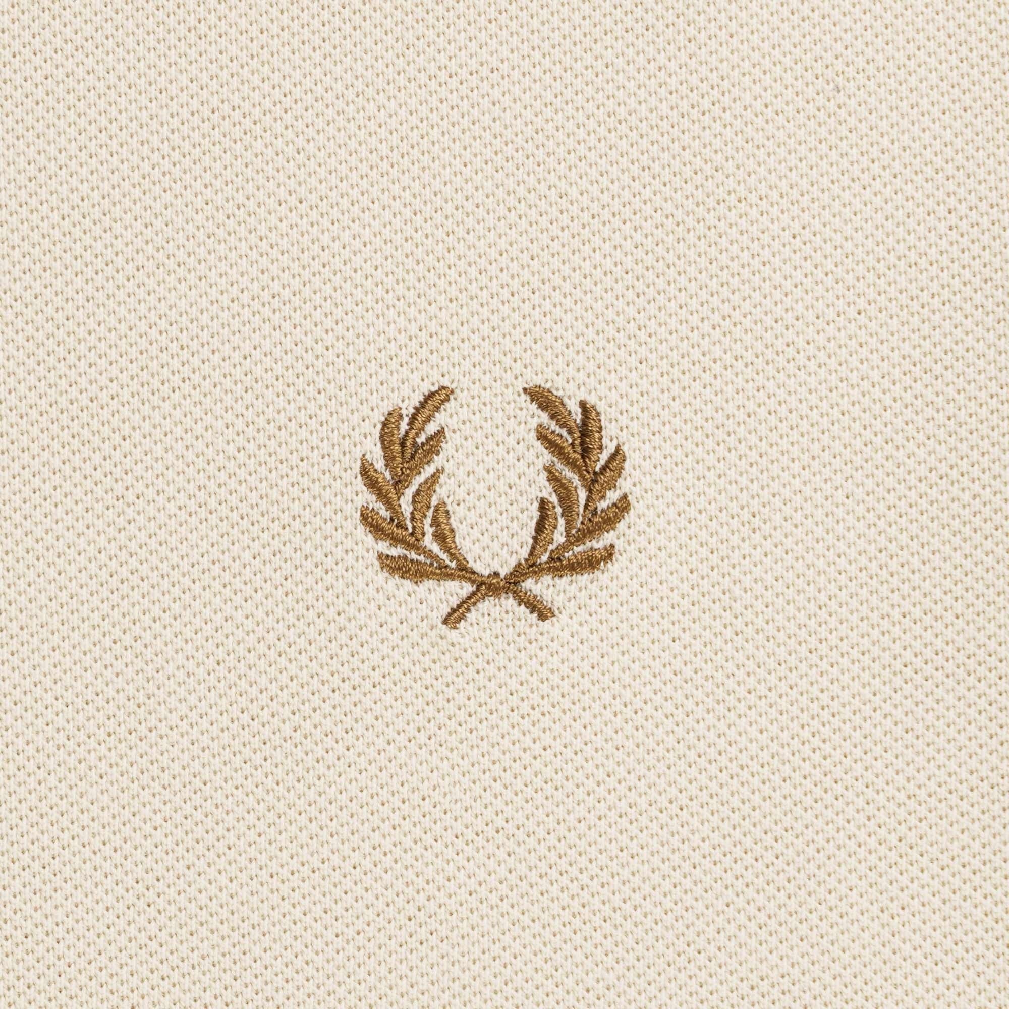 Fred Perry Crew Neck Piqu  T-Shirt - Oatmeal