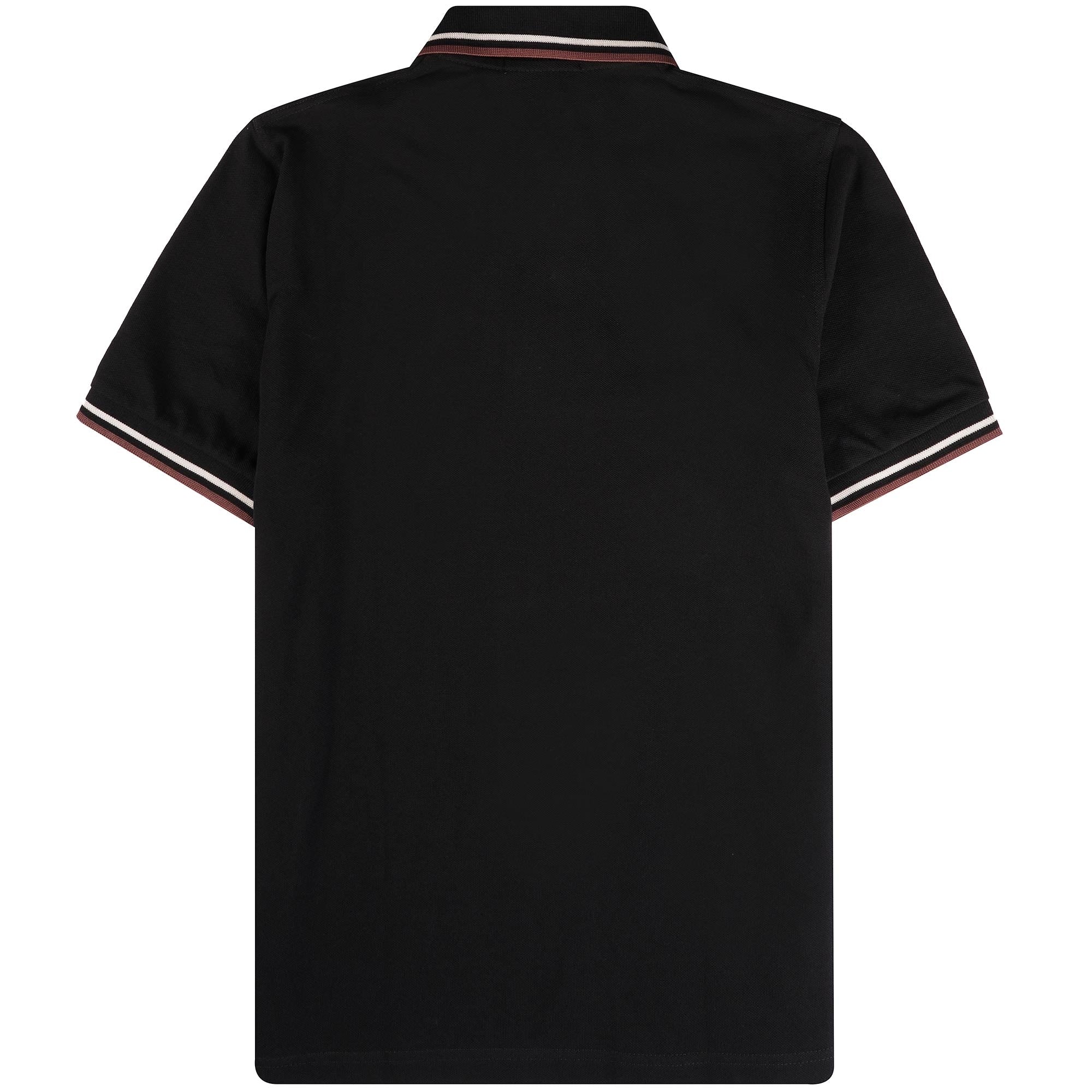 Fred Perry Reissues M12 Twin Tipped Polo Shirt - Black & Oatmeal