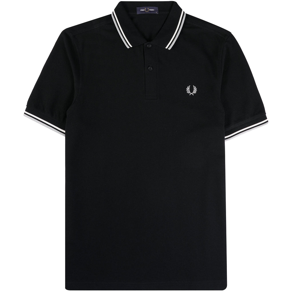 Fred Perry M3600 Twin Tipped Polo Shirt - Black