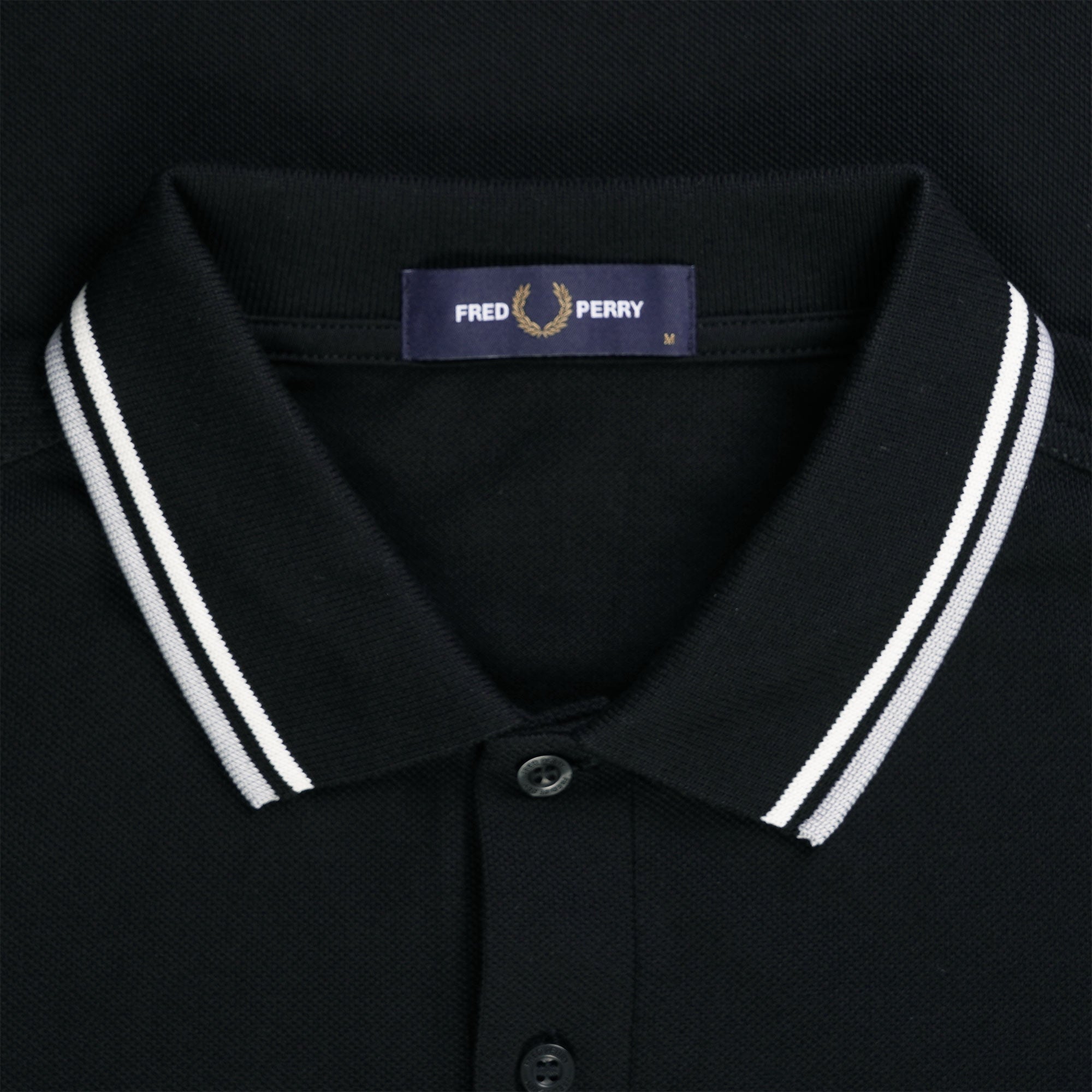 Fred Perry M3600 Twin Tipped Polo Shirt - Black