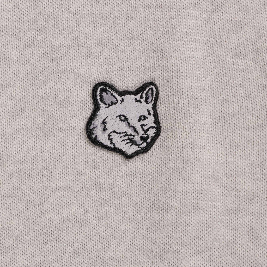 Maison Kitsune Bold Fox Head Patch Turtle Neck - Light Grey