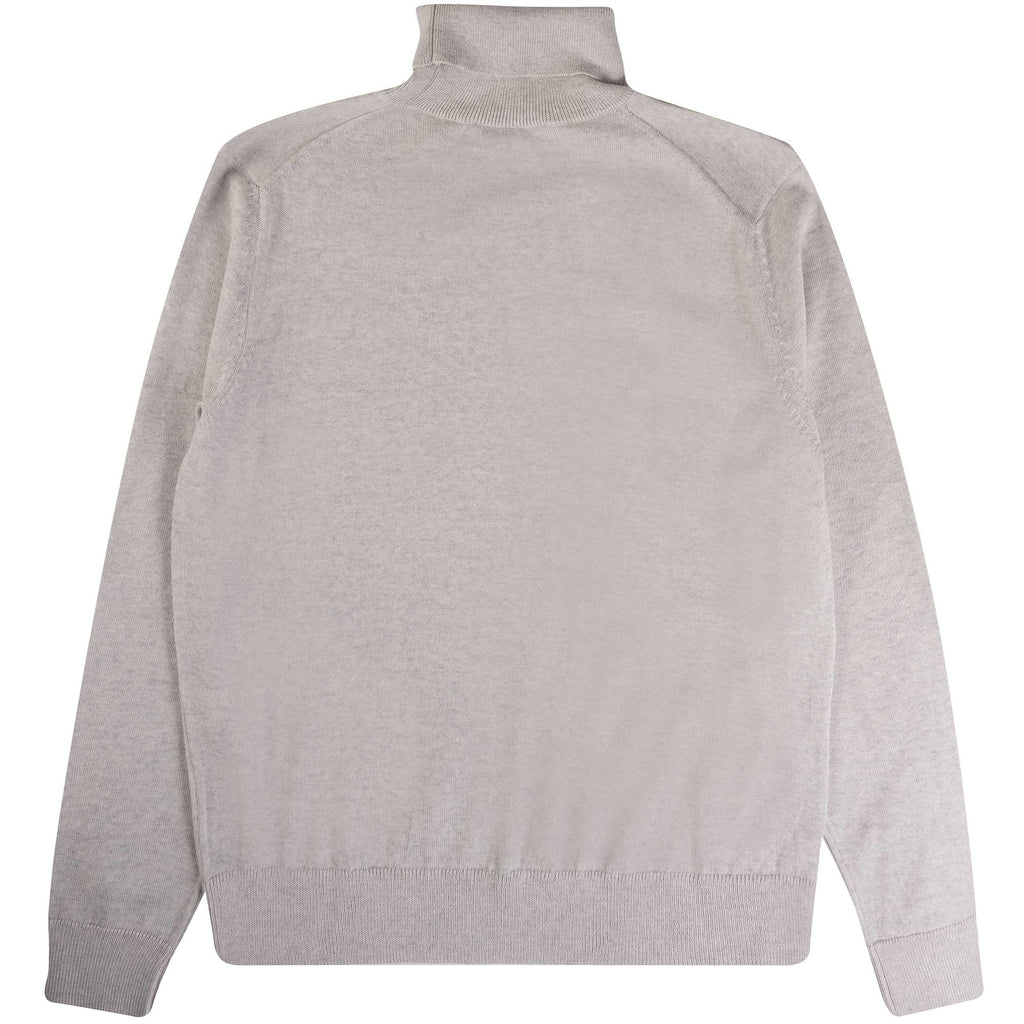 Maison Kitsune Bold Fox Head Patch Turtle Neck - Light Grey