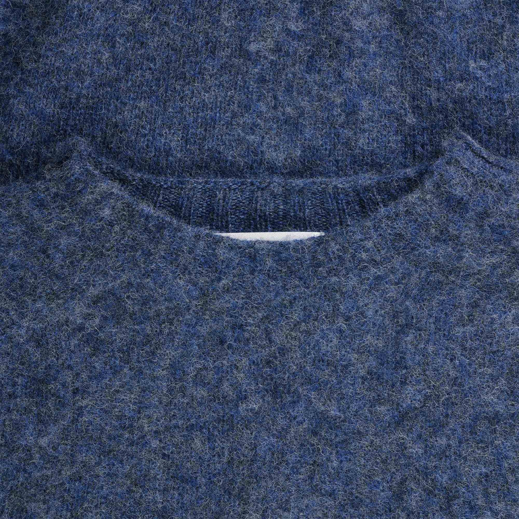 YMC Suedehead Crew Neck Jumper - Blue