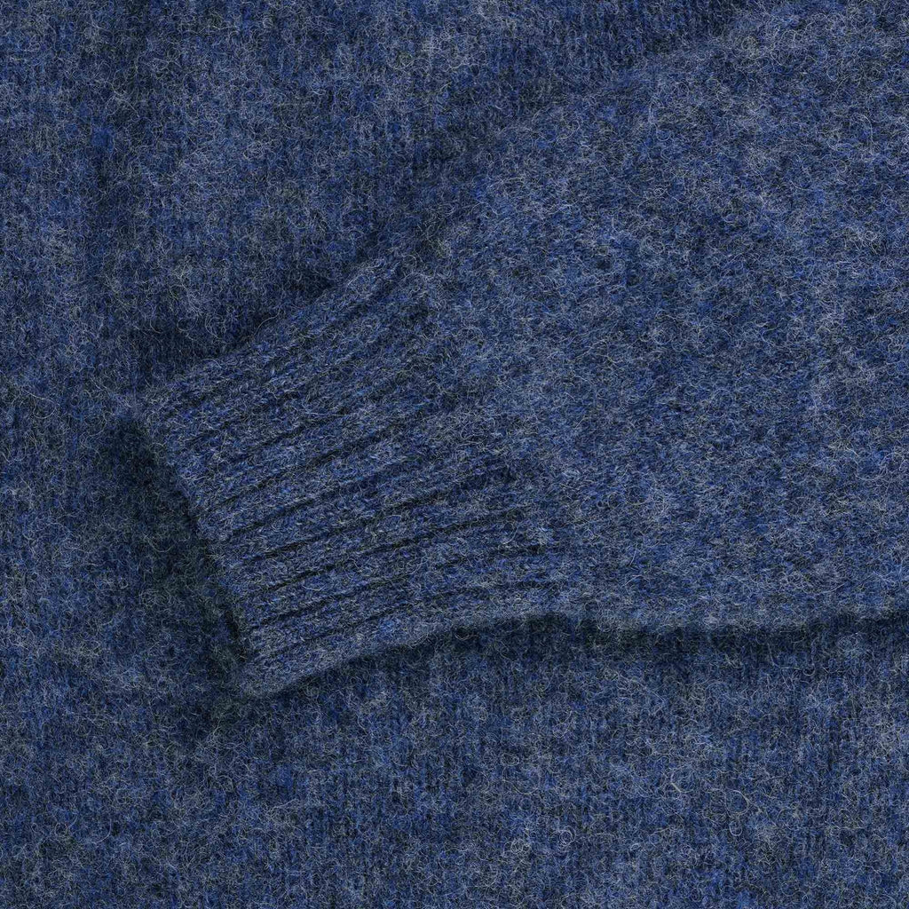 YMC Suedehead Crew Neck Jumper - Blue