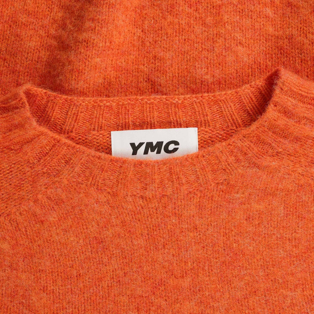 YMC Suedehead Crew Neck Jumper - Orange