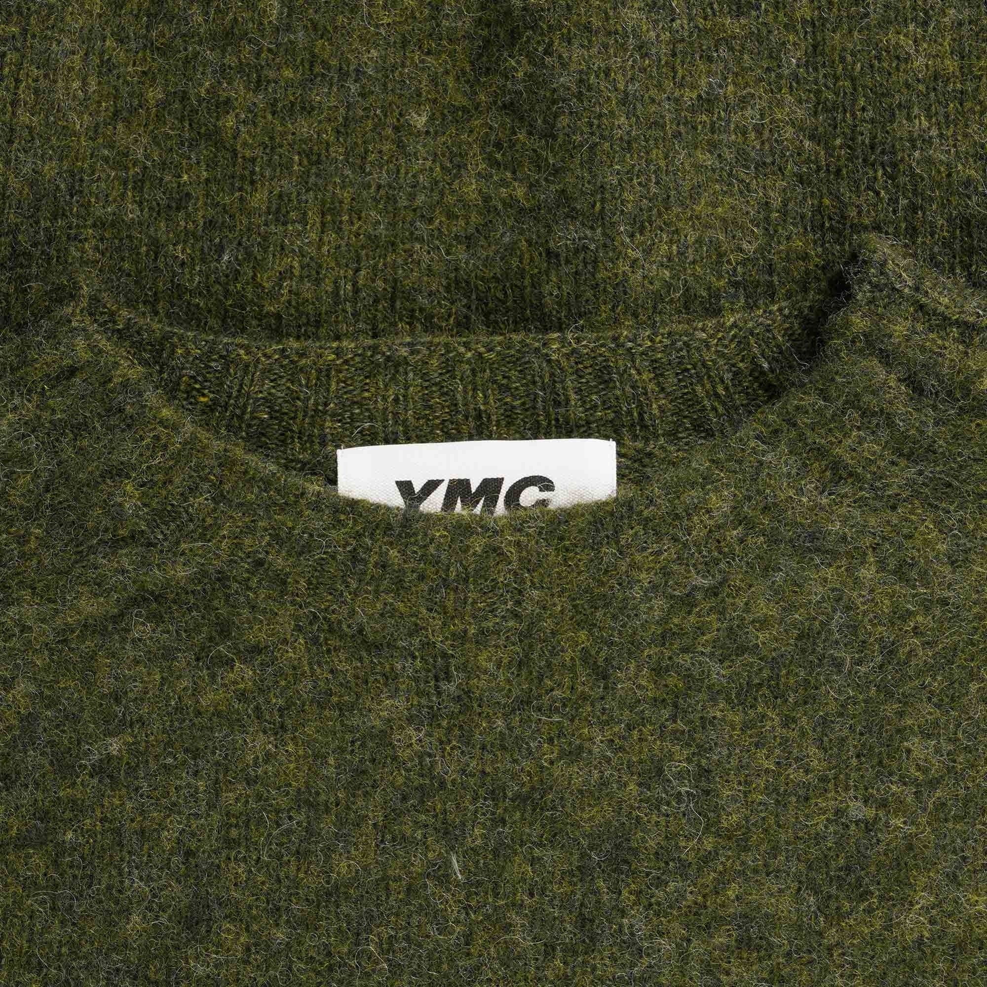 YMC Suedehead Crew Neck Jumper - Dark Green