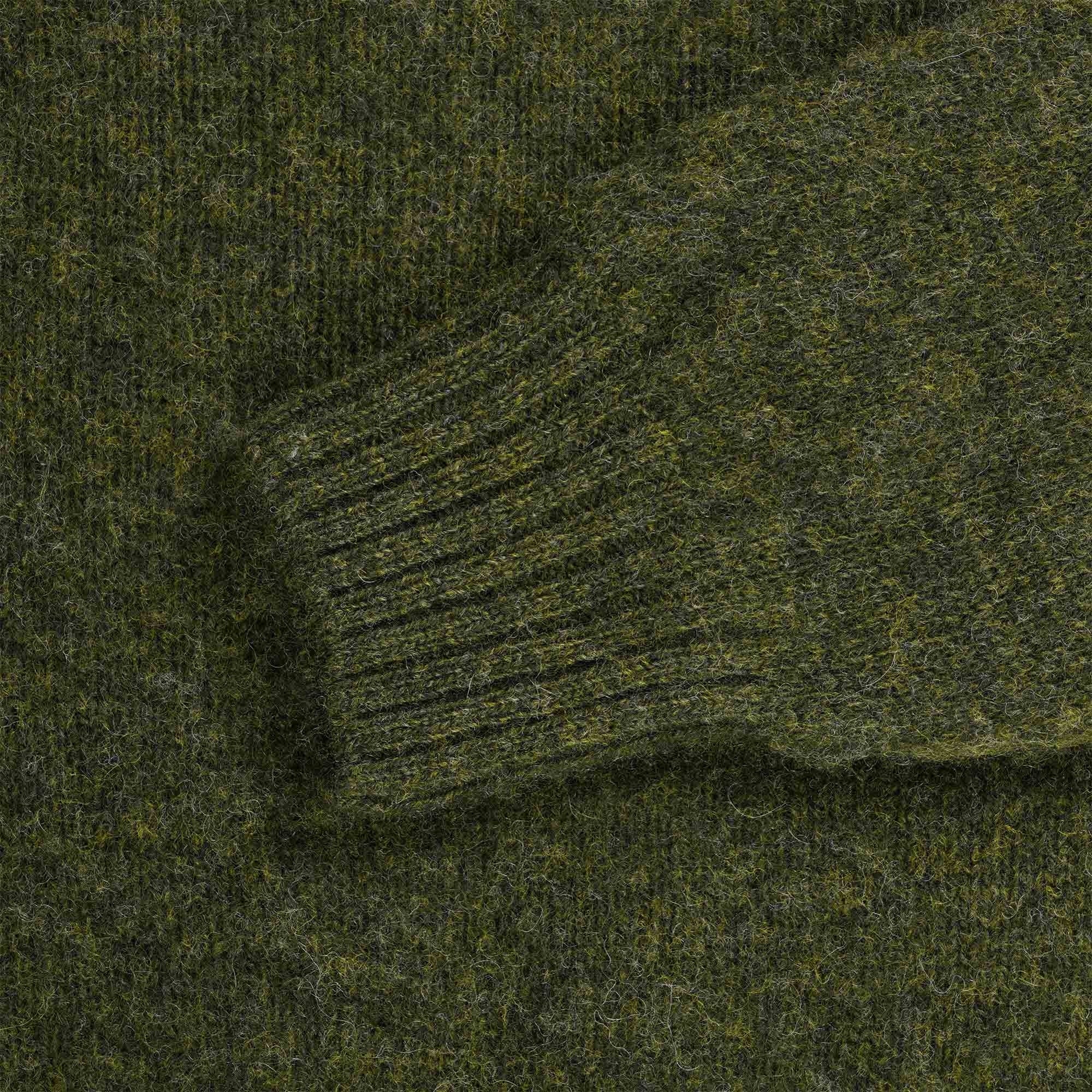 YMC Suedehead Crew Neck Jumper - Dark Green