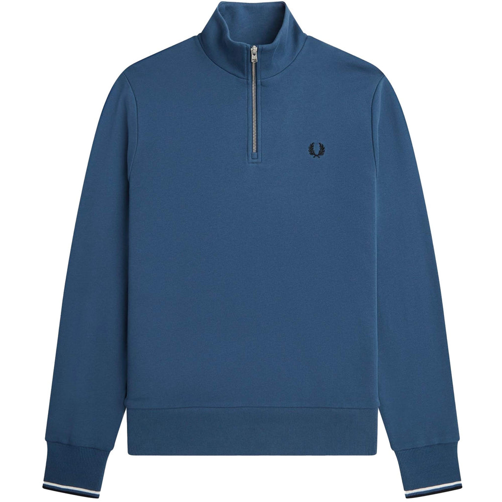 1/2 Zip Track Top - Midnight Blue