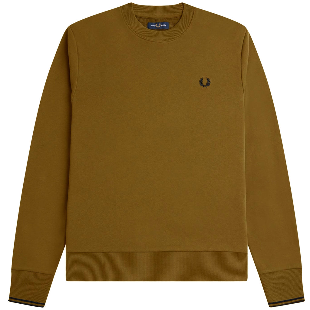 Fred Perry Crew Neck Sweatshirt - Dark Caramel
