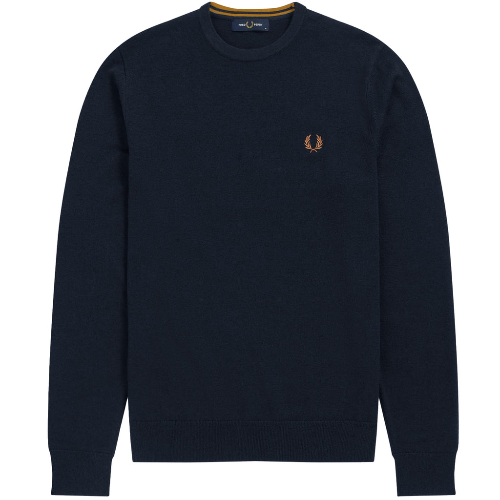Fred Perry Classic Crew Neck Jumper - Navy