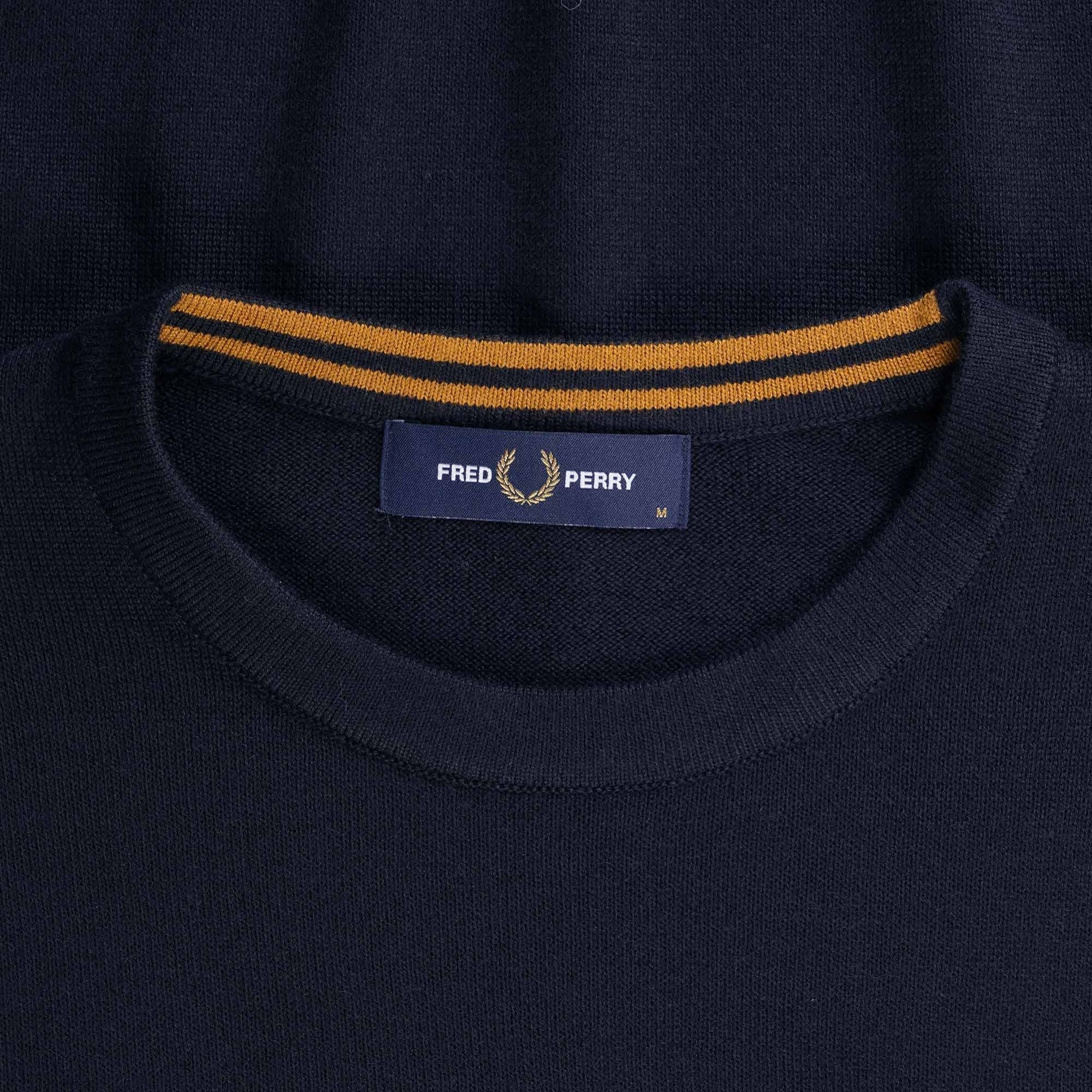 Fred Perry Classic Crew Neck Jumper - Navy