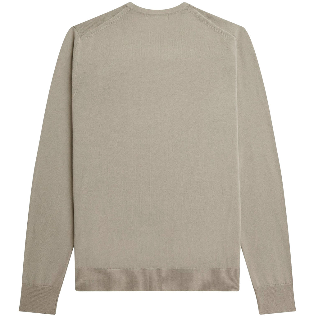 Fred Perry Classic Crew Neck Jumper - Dark Oatmeal