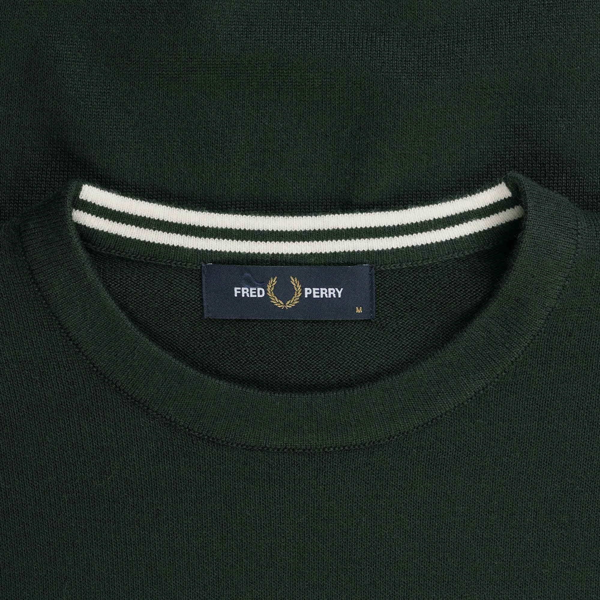 Fred Perry Classic Crew Neck Jumper - Night Green