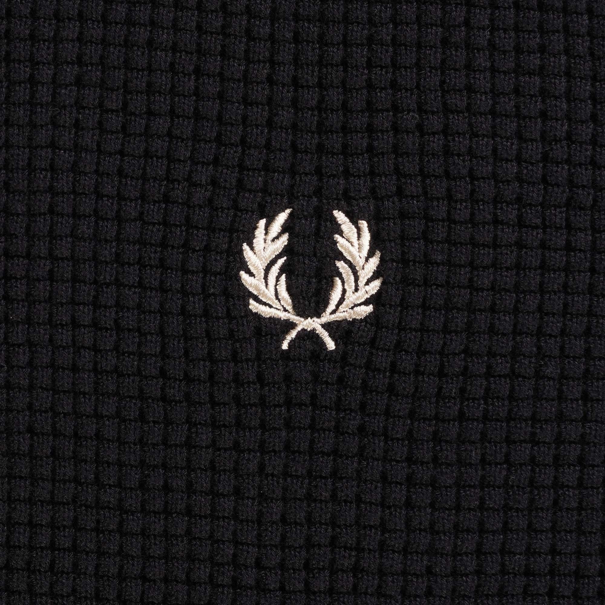 Fred Perry Waffle Jumper - Black