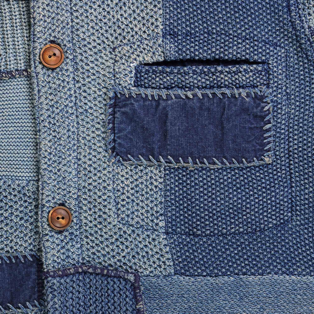 RRL by Ralph Lauren Denim Patch Cardigan - Indigo