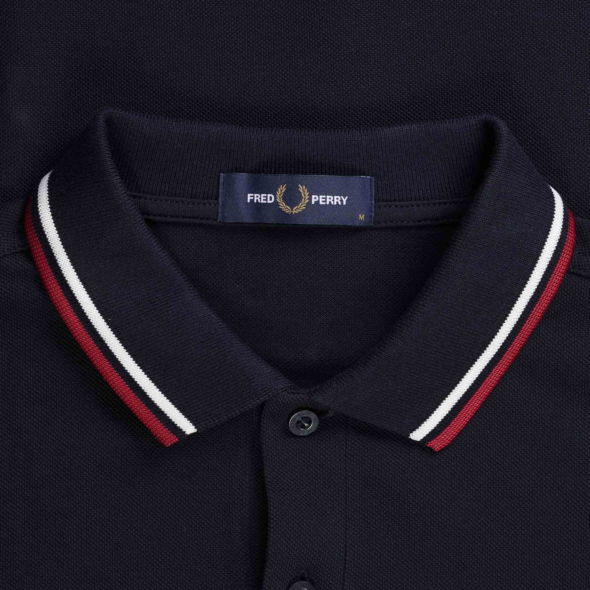M3636 Long Sleeve Twin Tipped Polo Shirt - Navy