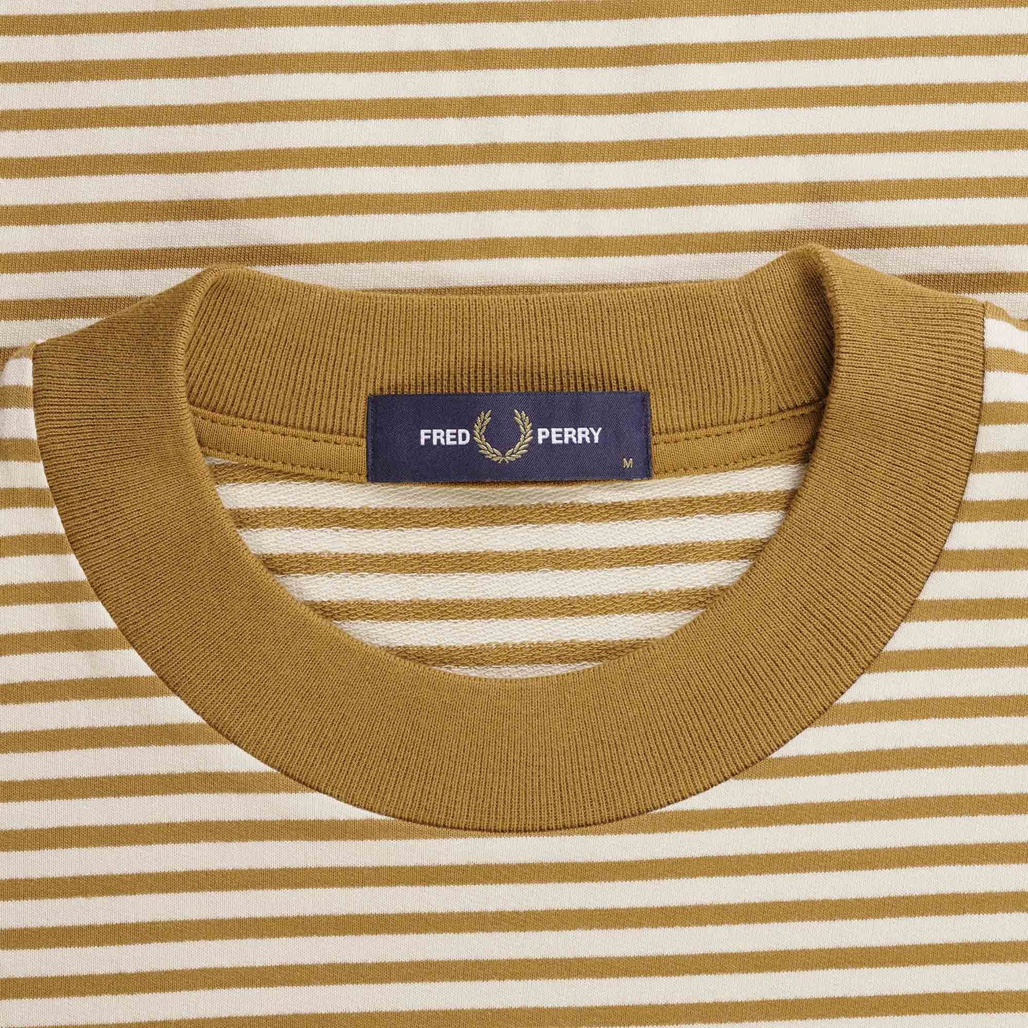 Fine Stripe Heavyweight T-Shirt - Oatmeal