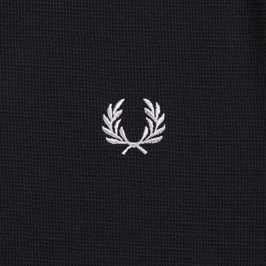 Fred Perry Waffle Texture Polo Shirt - Black