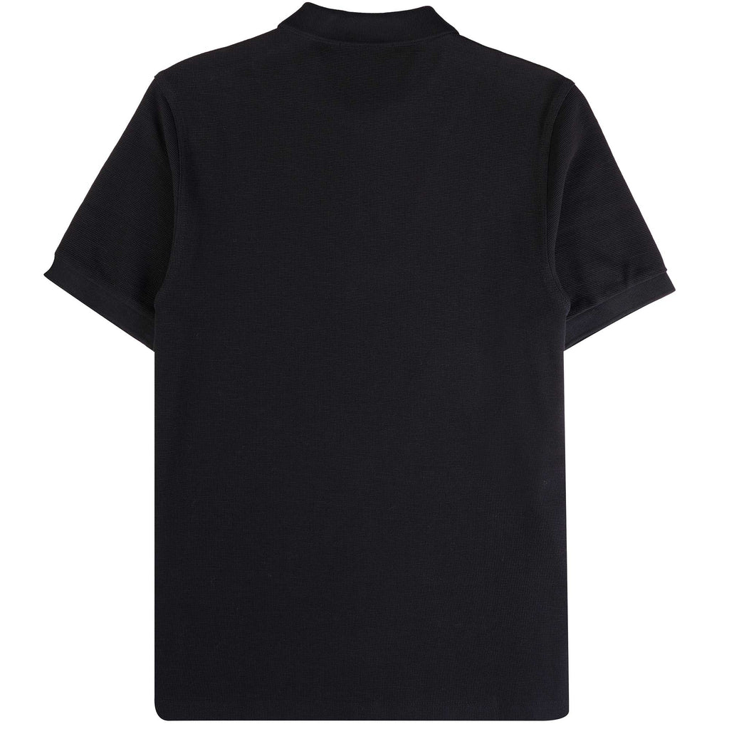 Fred Perry Waffle Texture Polo Shirt - Black