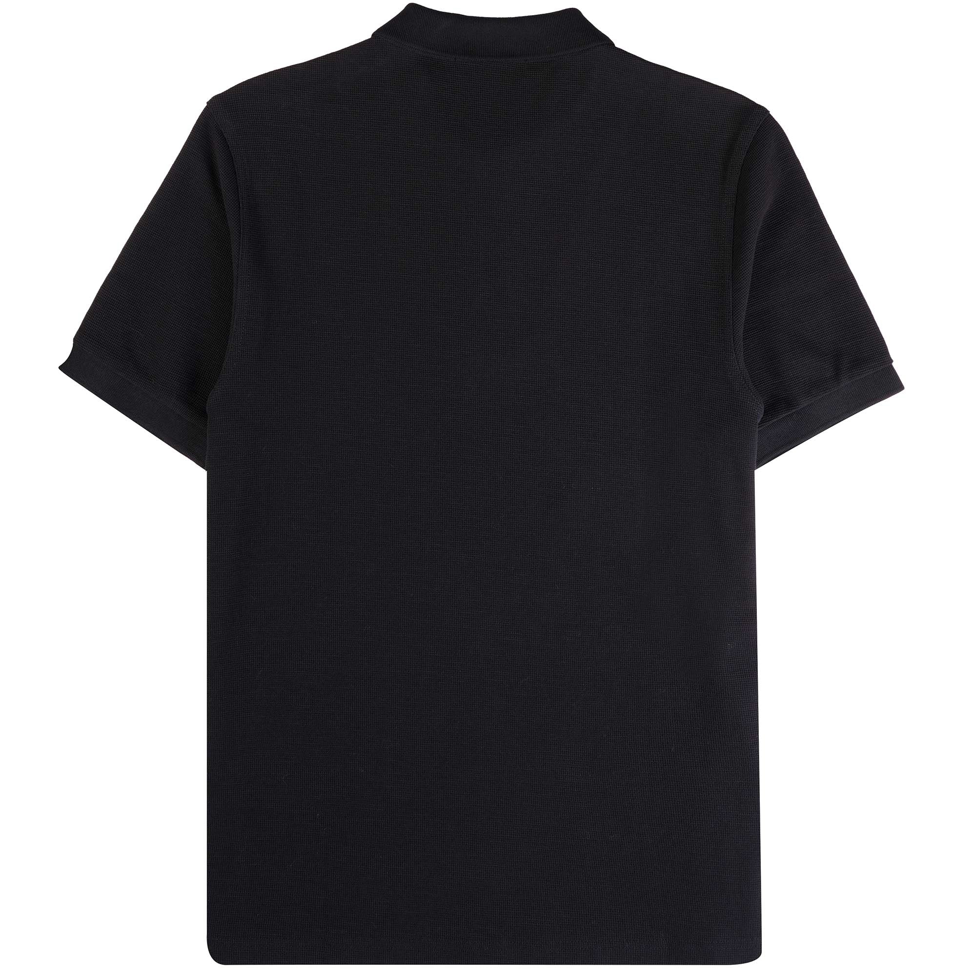 Fred Perry Waffle Texture Polo Shirt - Black