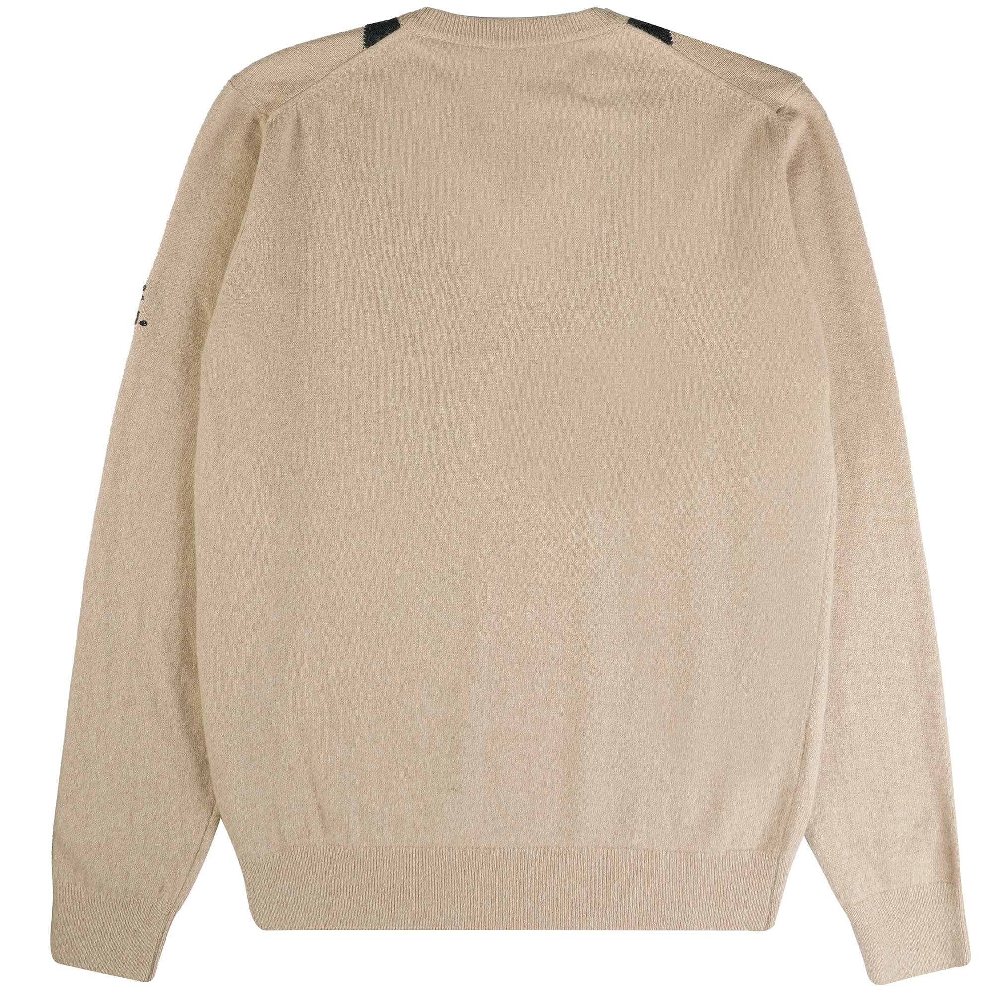 Pringle of Scotland V Neck Argyle Jumper - Camel and Navy