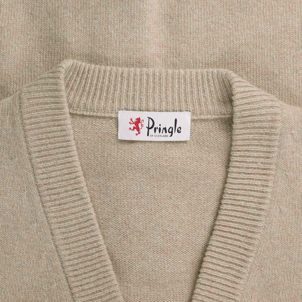 Pringle of Scotland V Neck Cardigan - Camel