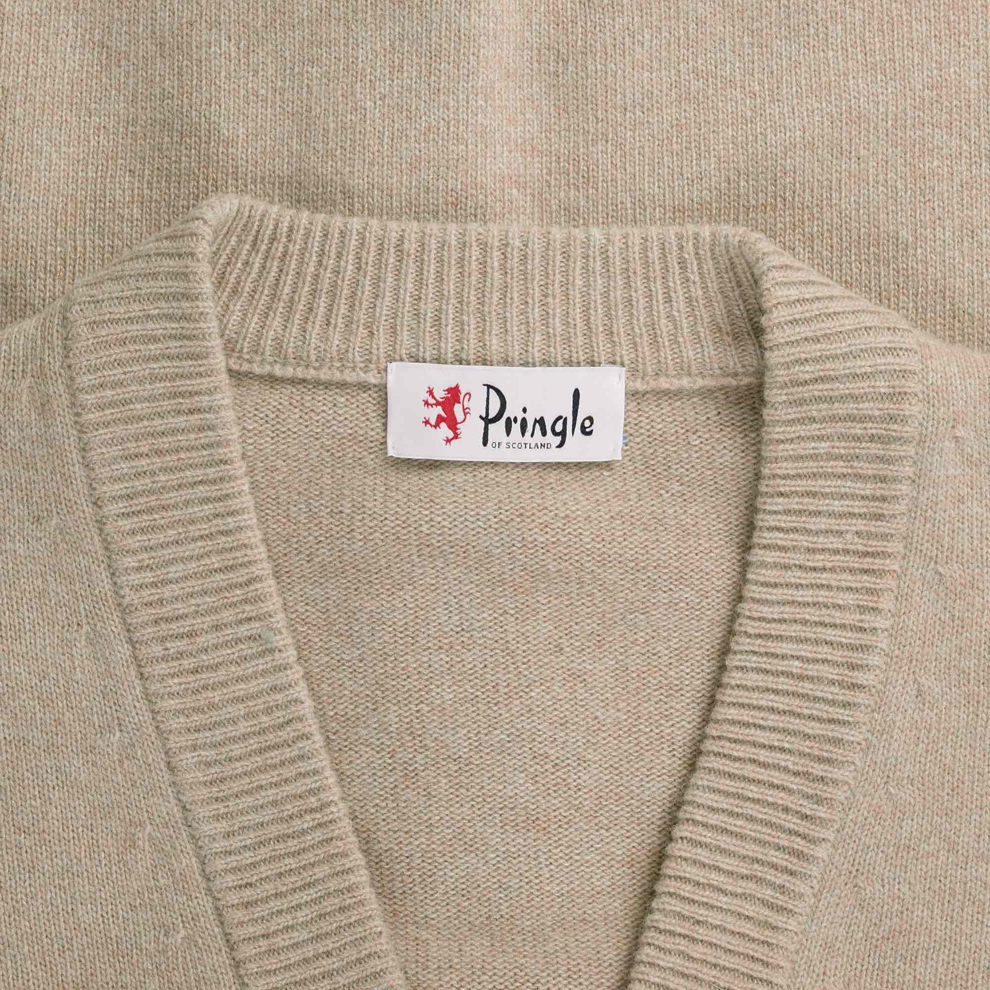 Pringle of Scotland V Neck Cardigan - Camel