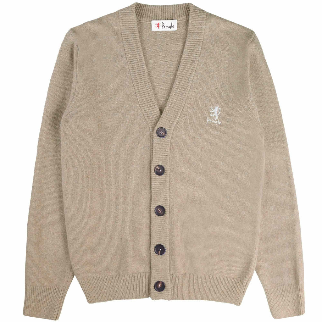 Pringle of Scotland V Neck Cardigan - Camel