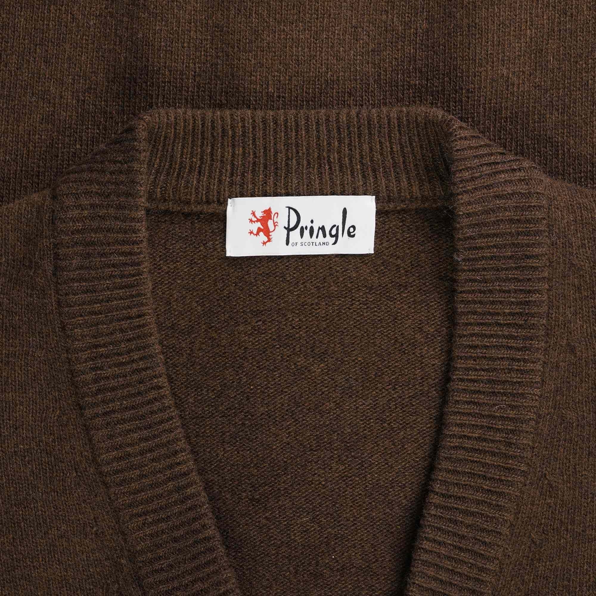 Pringle of Scotland V Neck Cardigan - Dark Brown