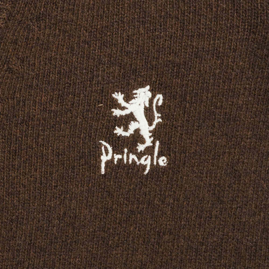 Pringle of Scotland V Neck Cardigan - Dark Brown