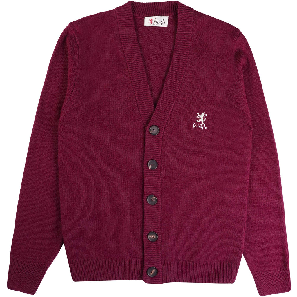 Pringle of Scotland V Neck Cardigan - Claret
