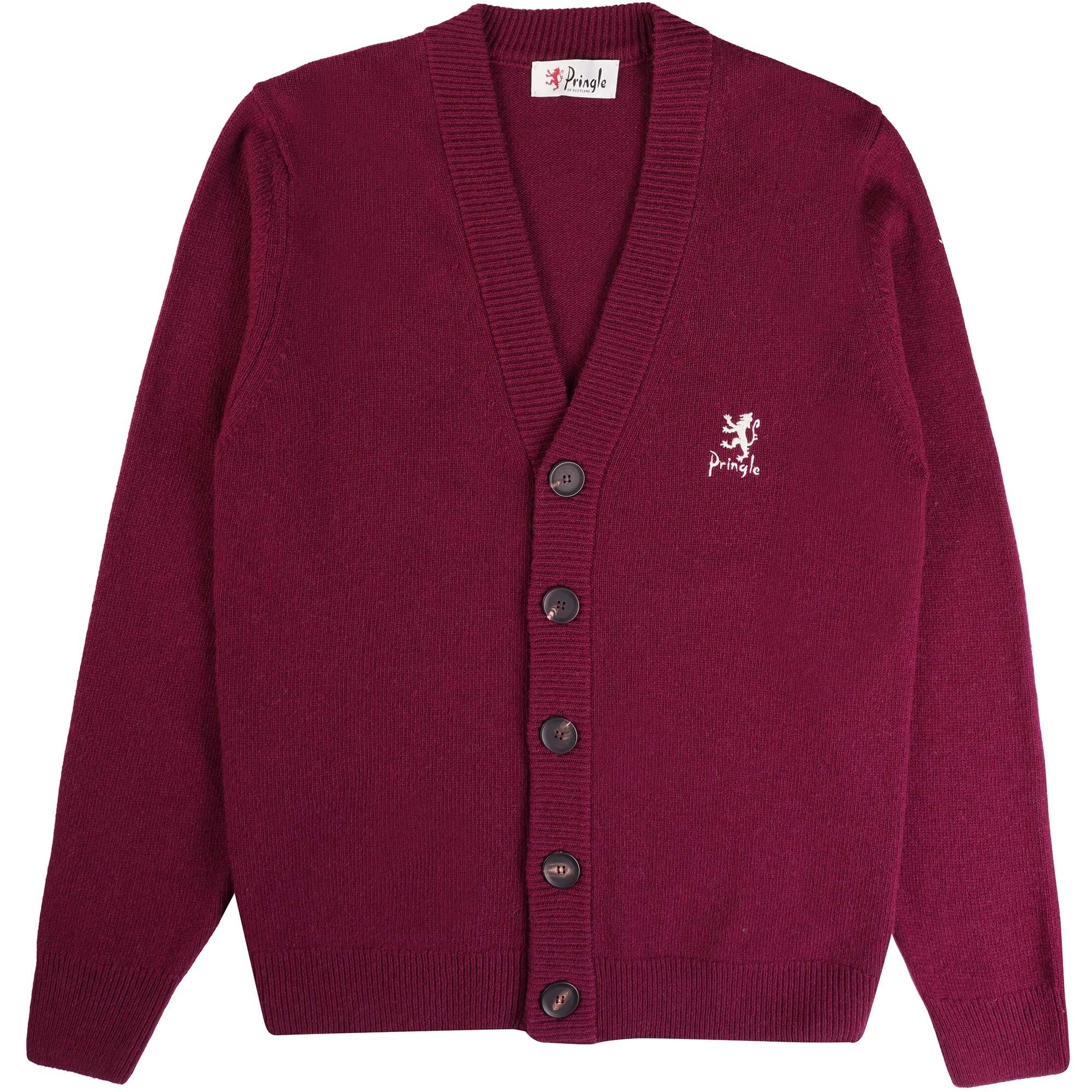 Pringle of Scotland V Neck Cardigan - Claret