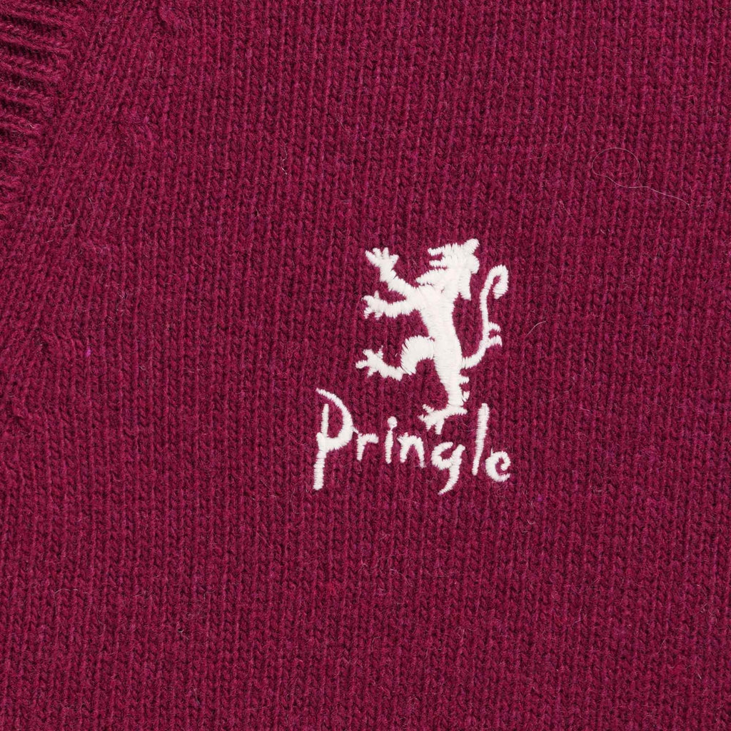 Pringle of Scotland V Neck Cardigan - Claret