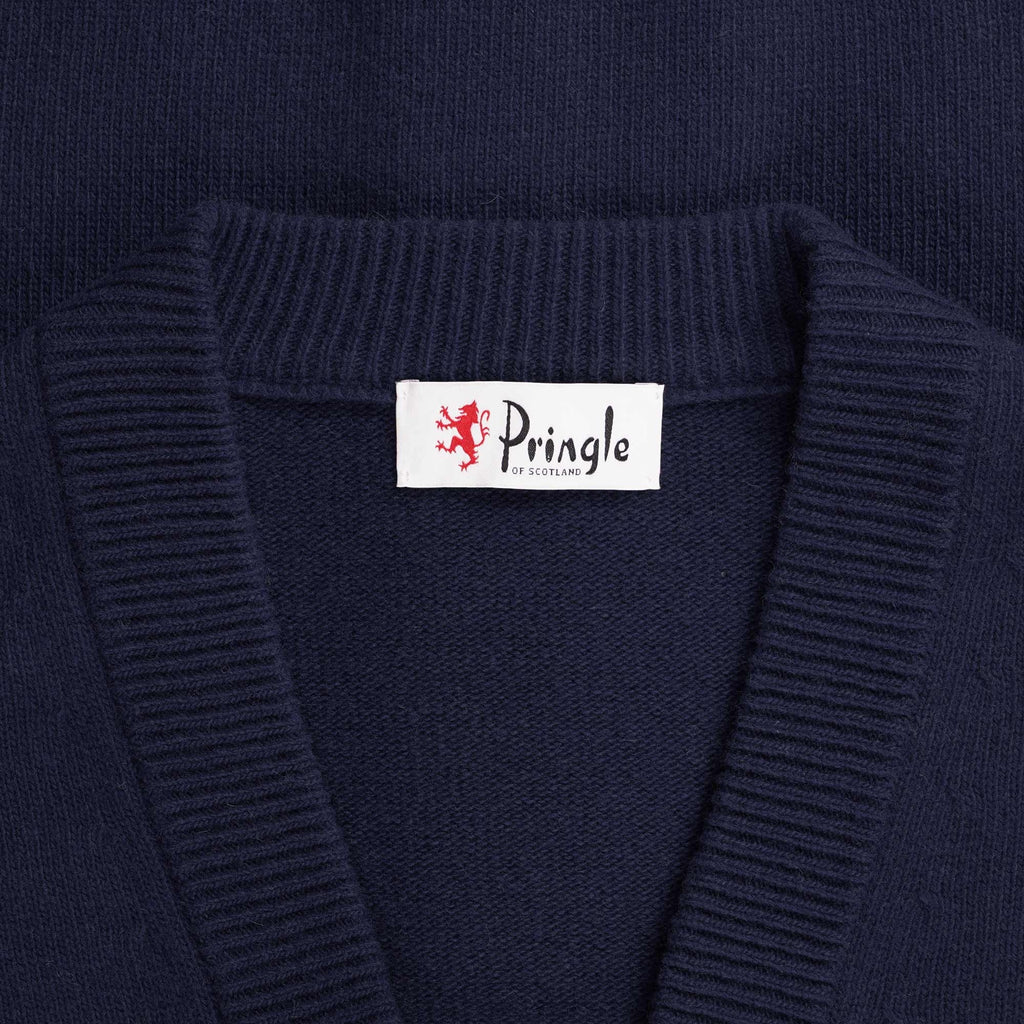 Pringle of Scotland V Neck Cardigan - Navy