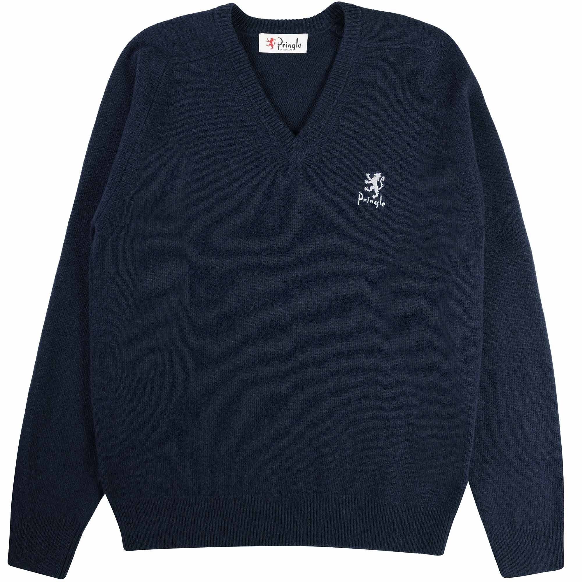 Pringle of Scotland V Neck Jumper - Navy