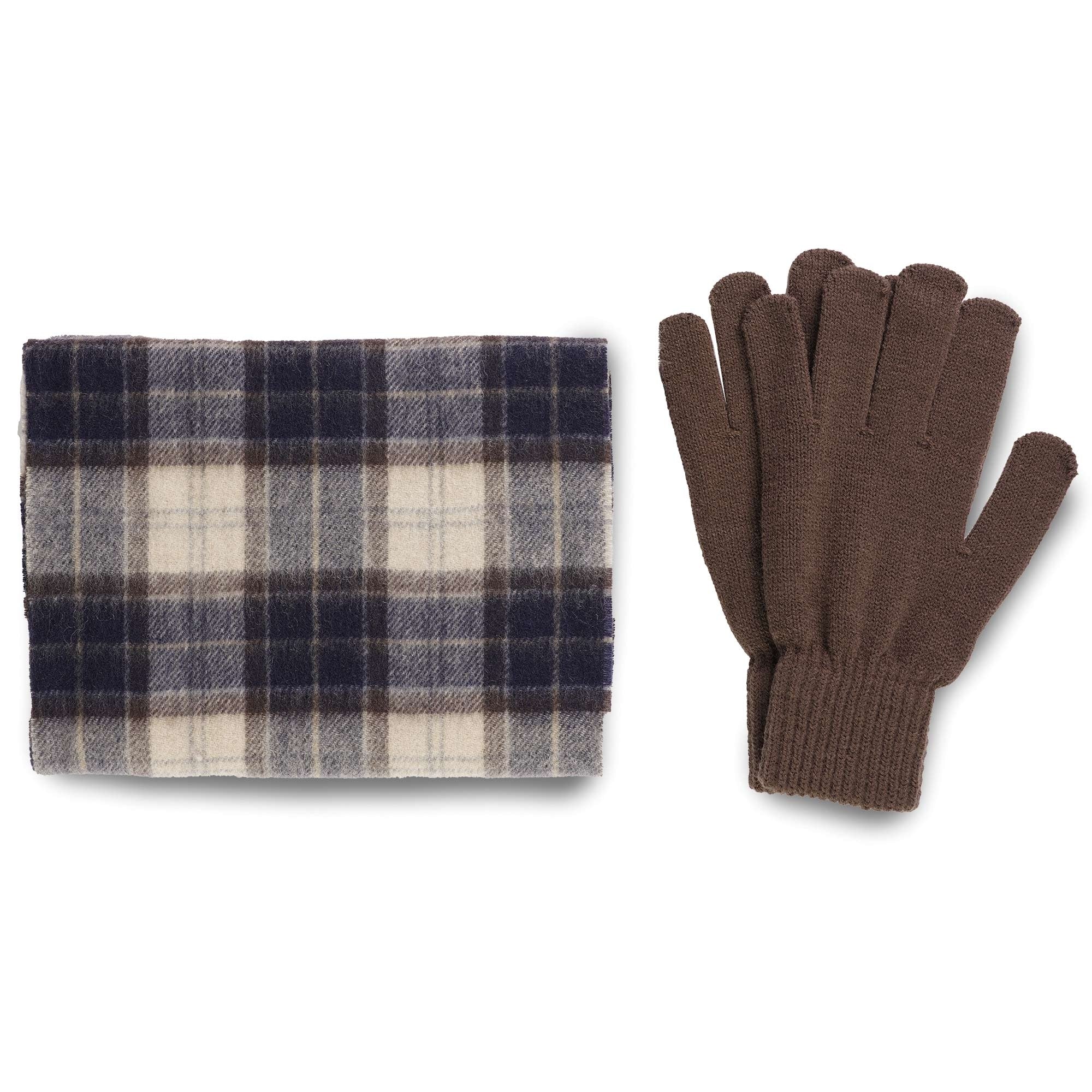 Barbour Tartan Scarf & Glove Gift Set - Autumn