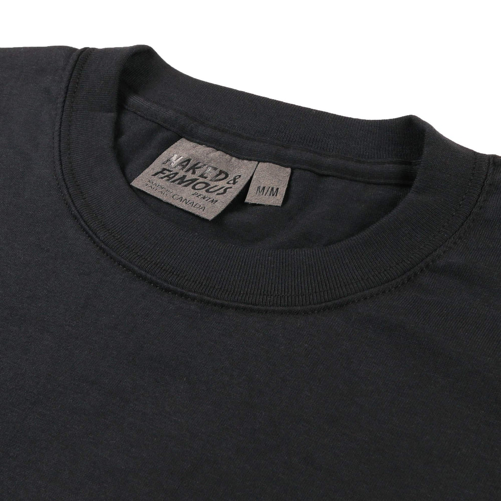 Naked and Famous Vintage Circular Knit Black T-Shirt