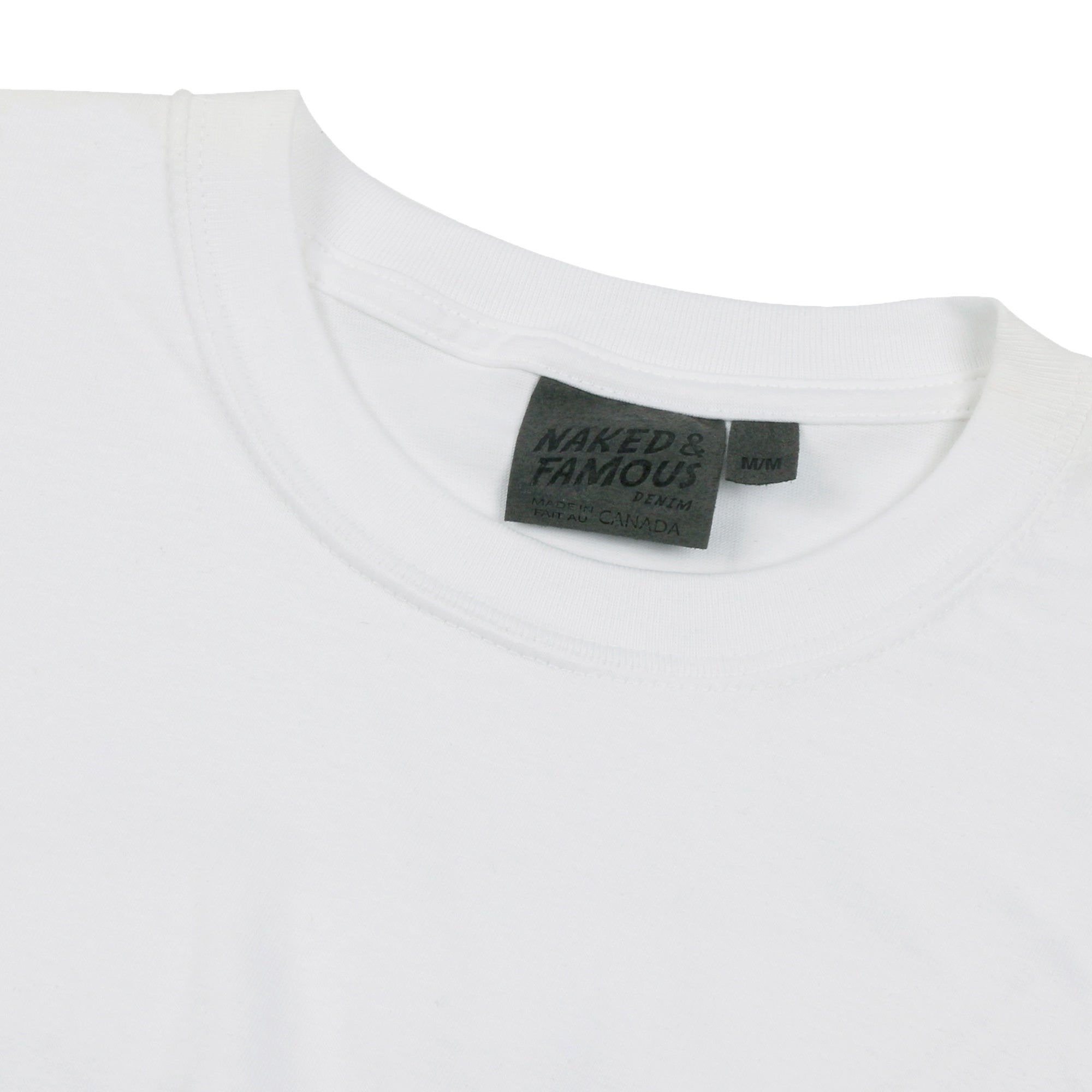 Naked and Famous Denim Naked and Famous Vintage Circular Knit White T-Shirt