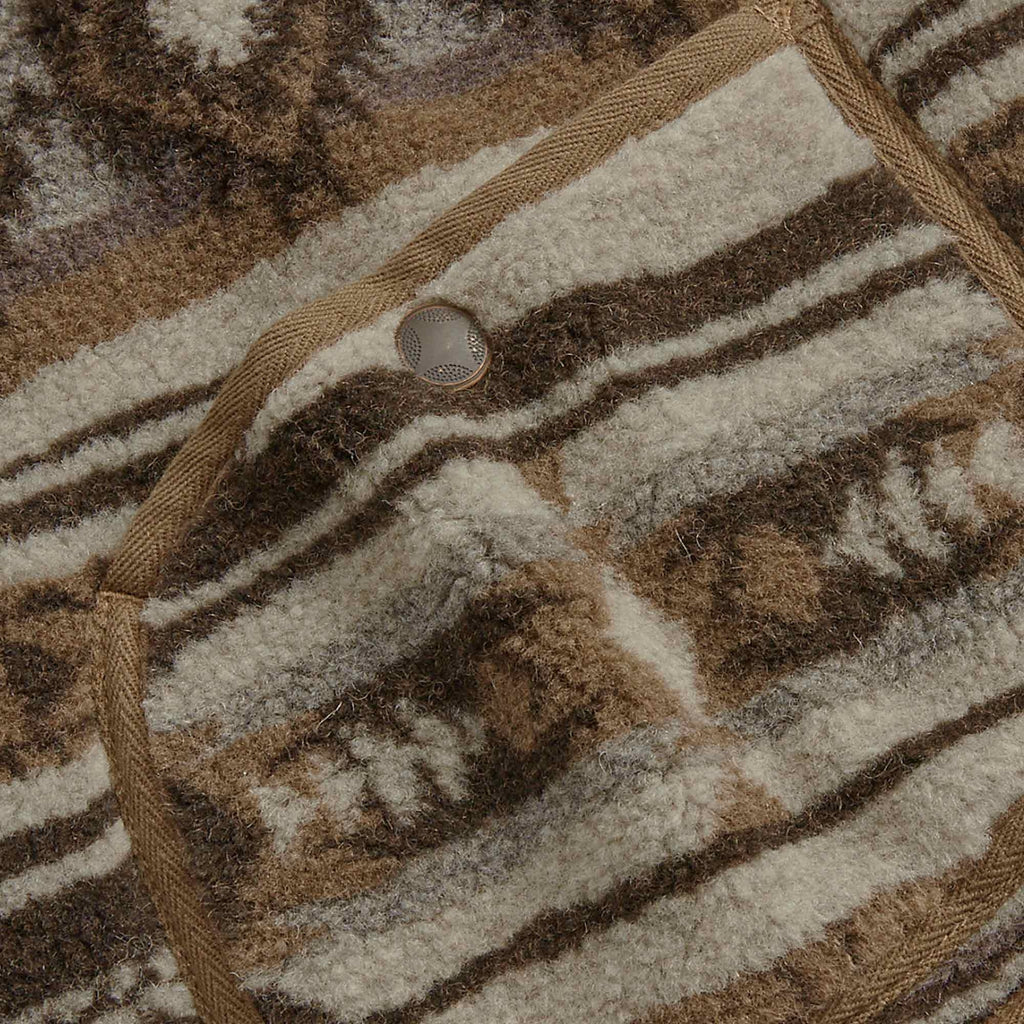 RRL by Ralph Lauren Jacquard Pile Fleece Gilet - Brown