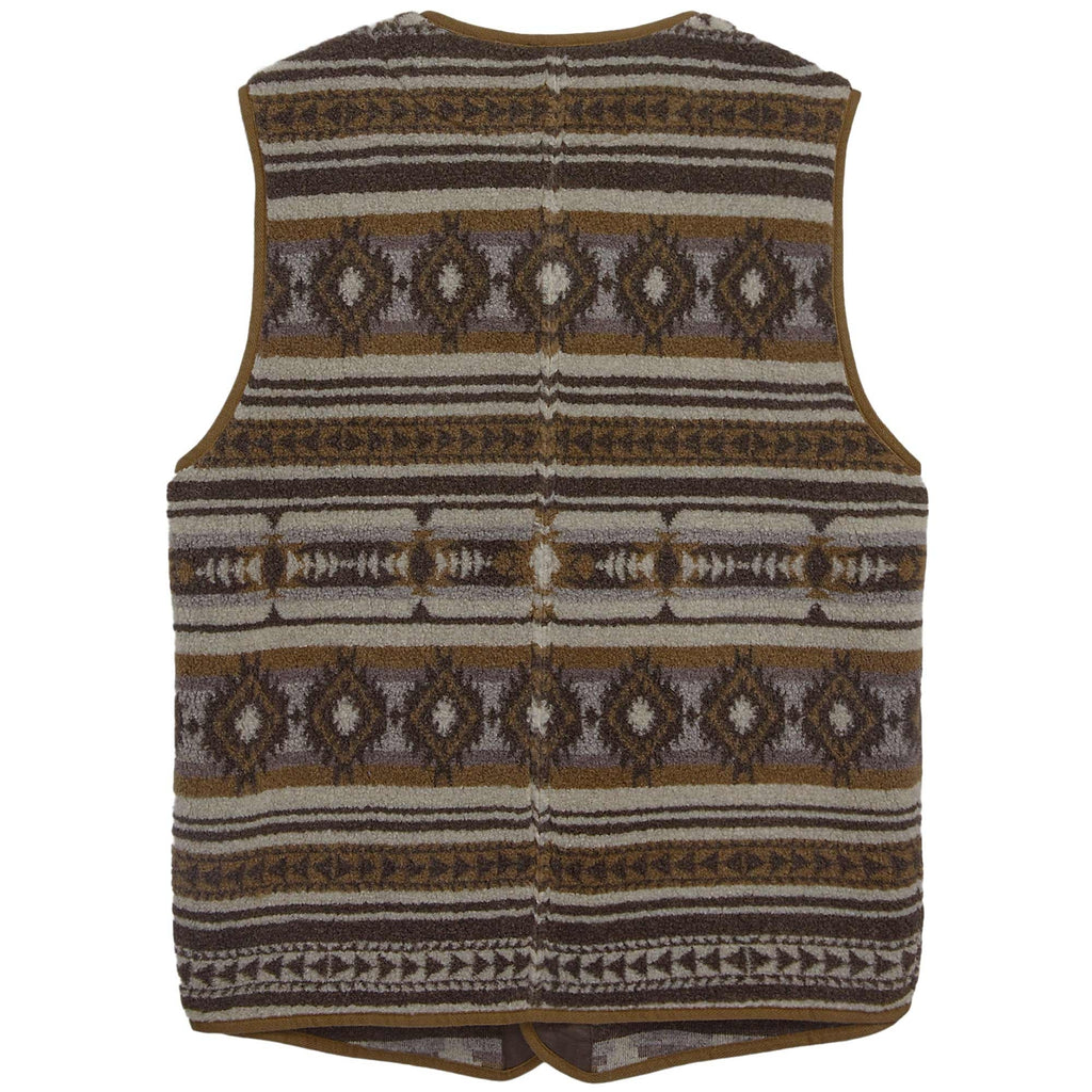 RRL by Ralph Lauren Jacquard Pile Fleece Gilet - Brown
