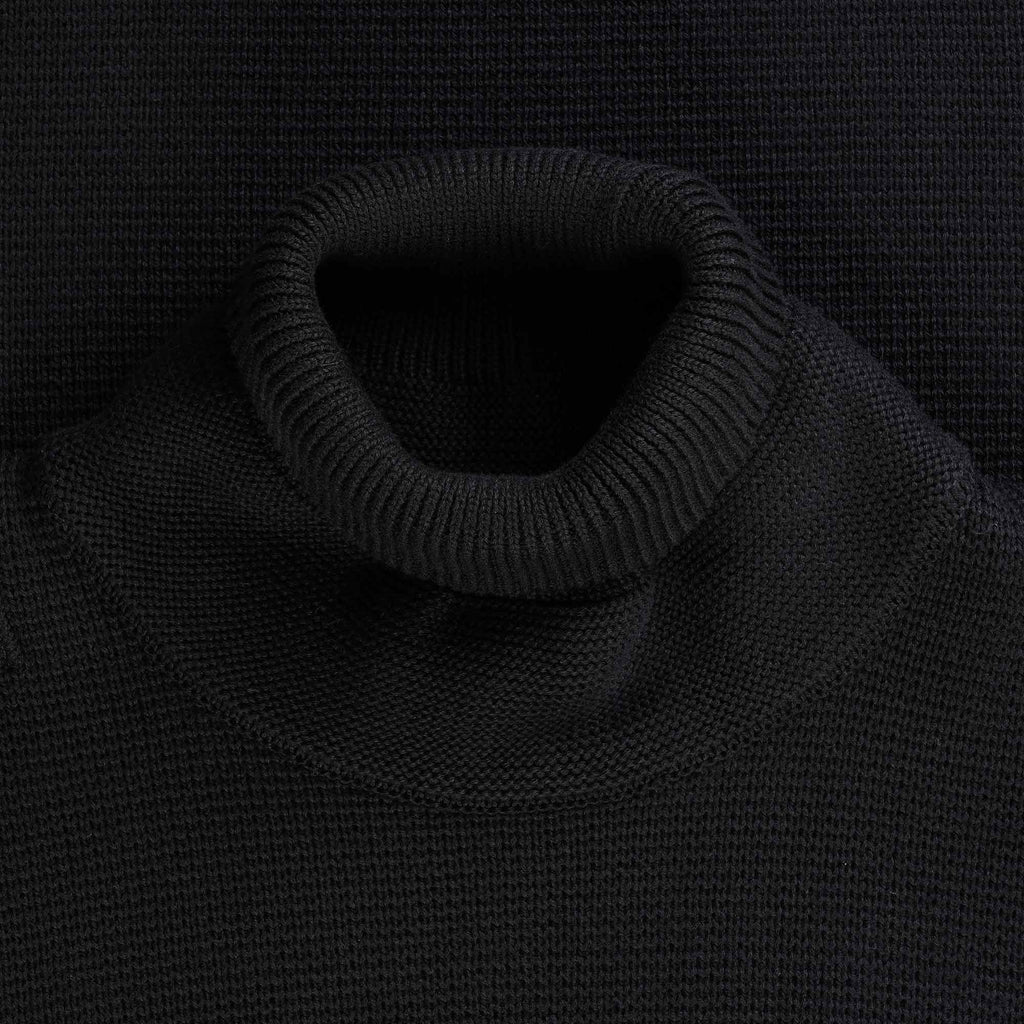 Ma Strum Milano Knit Roll Neck Jumper -  Jet Black