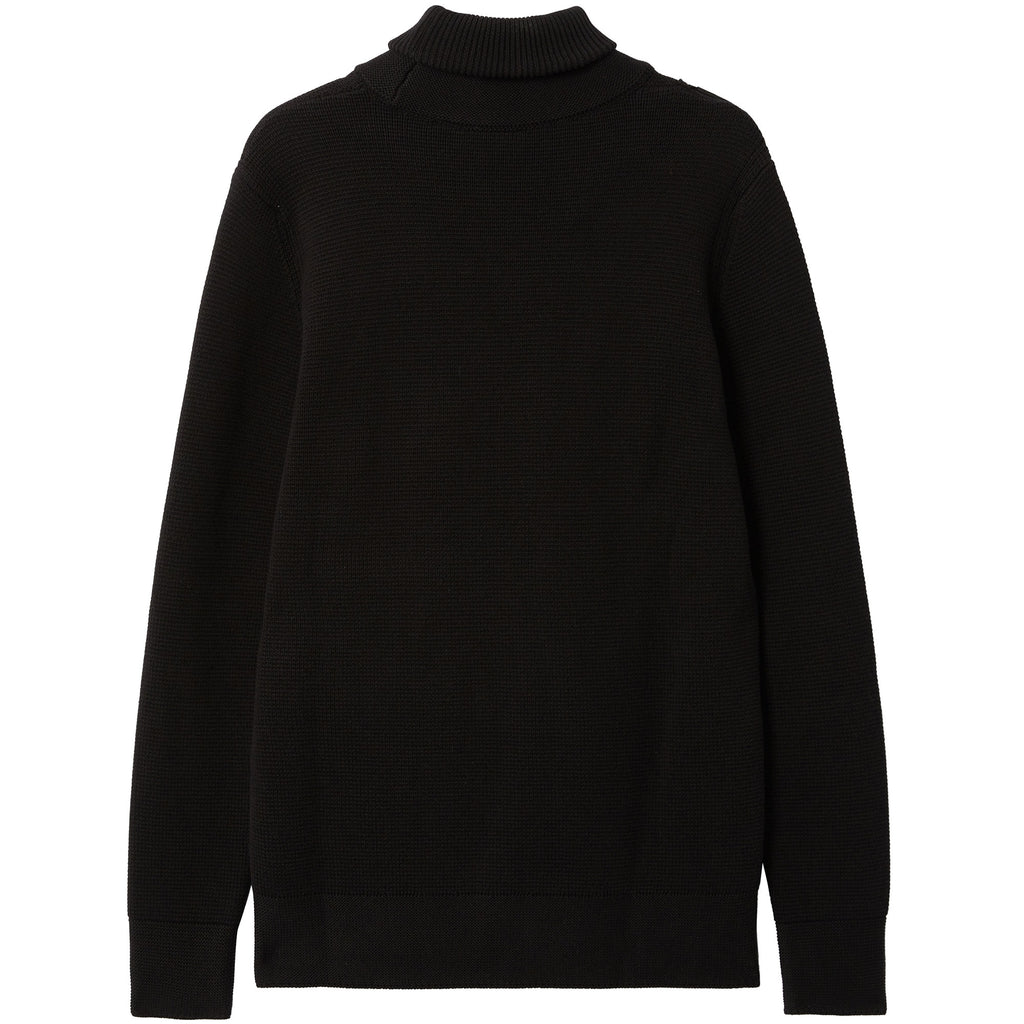Ma Strum Milano Knit Roll Neck Jumper -  Jet Black