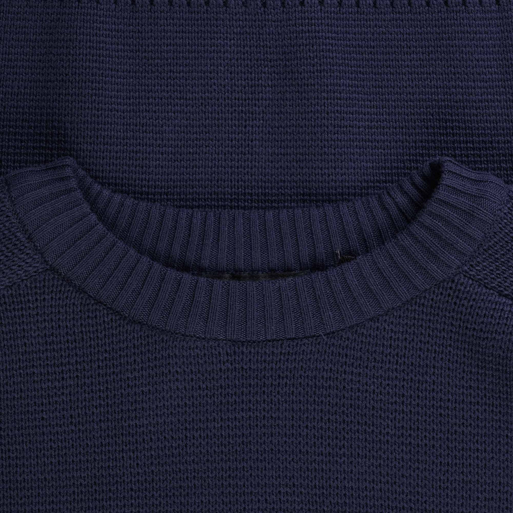 Ma Strum Milano Knit Crew Neck Sweater - True Navy