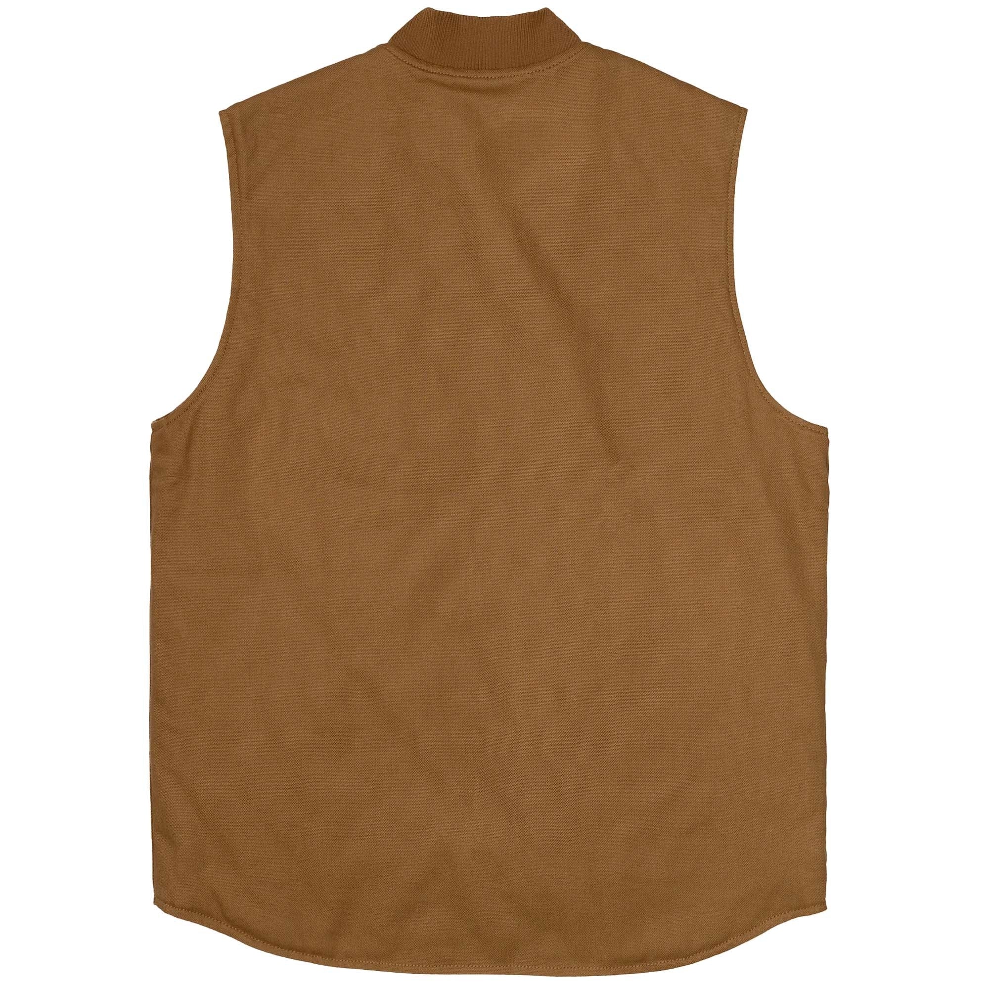 Back view of the plain brown Carhartt WIP vest.