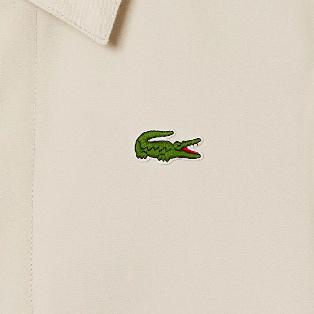 Lacoste Lightweight Showerproof Cotton Twill Trench Coat - Gris