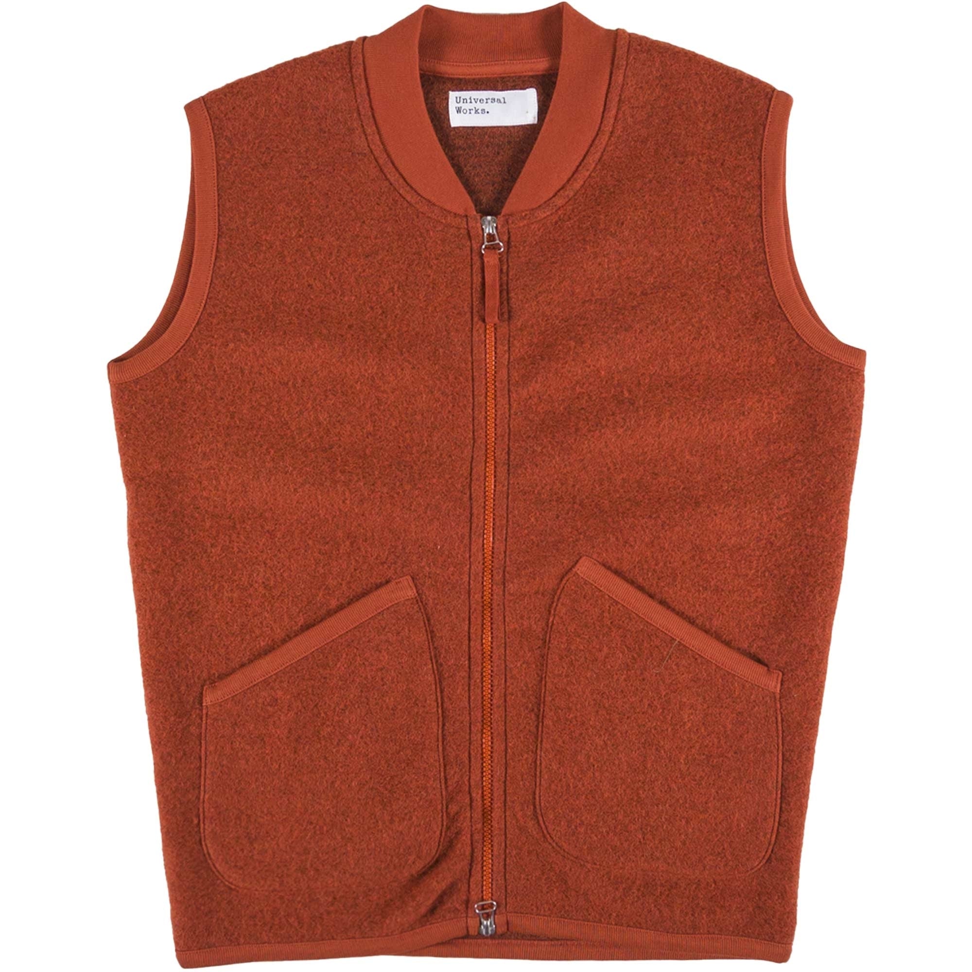 Universal Works Zip Waistcoat - Orange